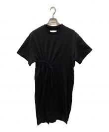 Ujoh（ウジョー）の古着「ドロストリング アシンメトリーワンピース」｜ブラック