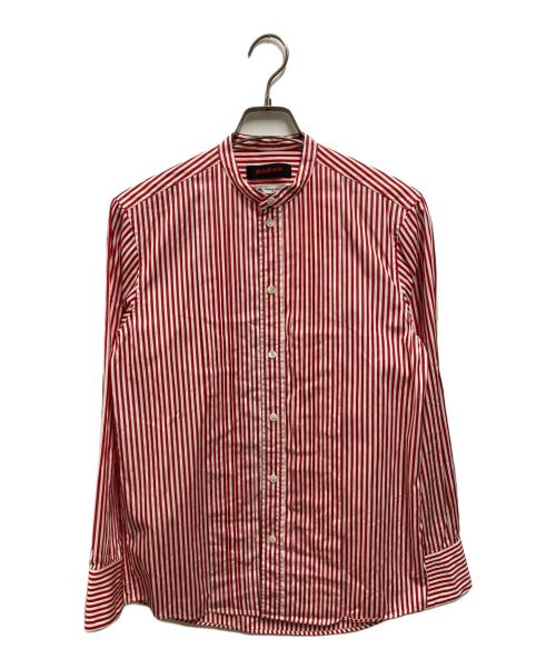 CABAN（キャバン）CABAN (キャバン) THOMAS MASON (トーマスメイソン) ストライプバンドカラーシャツ レッド サイズ:Ｓの古着・服飾アイテム