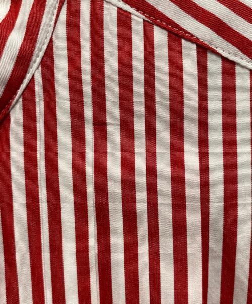 CABAN（キャバン）CABAN (キャバン) THOMAS MASON (トーマスメイソン) ストライプバンドカラーシャツ レッド サイズ:Ｓの古着・服飾アイテム