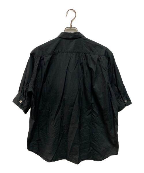 sans limite（サンリミット）sans limite (サンリミット) ブロードボックス小開襟五分袖シャツ ブラック サイズ:Ｓの古着・服飾アイテム