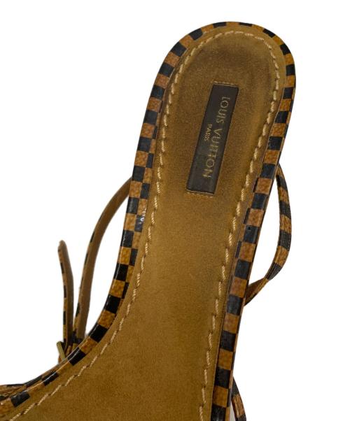 LOUIS VUITTON（ルイ ヴィトン）LOUIS VUITTON (ルイ ヴィトン) ダミエストラップサンダル ブラウン サイズ:38 1/2の古着・服飾アイテム