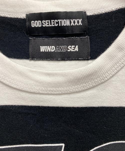 GOD SELECTION XXX（ゴッドセレクショントリプルエックス）GOD SELECTION XXX (ゴッドセレクショントリプルエックス) WIND AND SEA (ウィンダンシー) プリントTシャツ ブラック サイズ:Lの古着・服飾アイテム