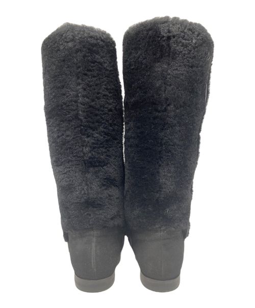 CHANEL（シャネル）CHANEL (シャネル) ココマークスウェードファーロングブーツ ブラック サイズ:37の古着・服飾アイテム