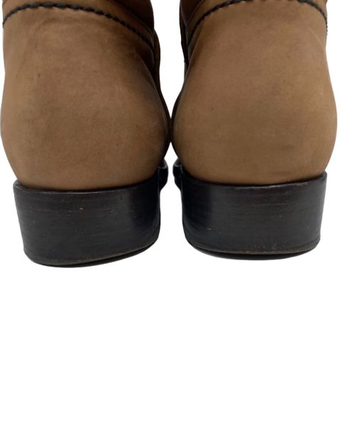 CHANEL（シャネル）CHANEL (シャネル) ココマークステッチレザーロングブーツ ブラウン サイズ:35の古着・服飾アイテム