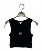 LOEWEロエベ）の古着「Cropped Cotton Anagram Tank Top」｜ブラック