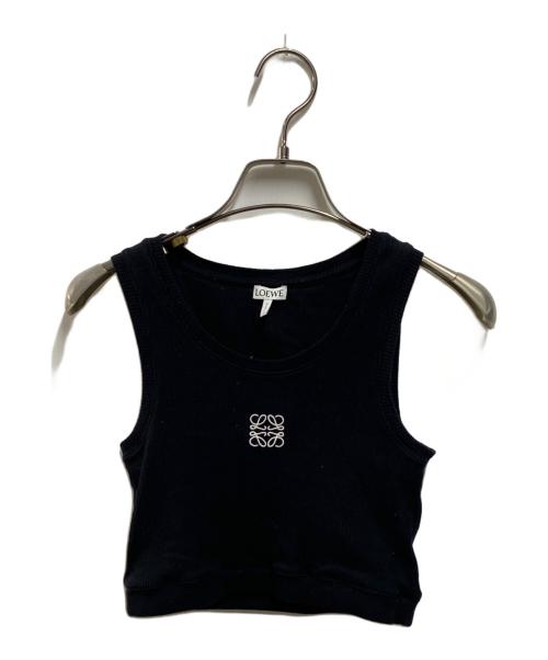 LOEWE（ロエベ）LOEWE (ロエベ) Cropped Cotton Anagram Tank Top ブラック サイズ:xsの古着・服飾アイテム