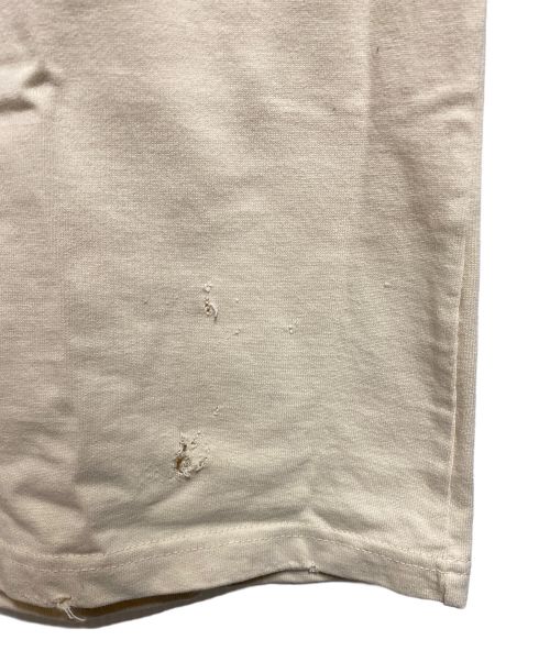 ISAMU KATAYAMA BACKLASH（イサムカタヤマ･バックラッシュ）ISAMU KATAYAMA BACKLASH (イサムカタヤマ・バックラッシュ) Resurrection (レザレクション) コットン天竺製品染めダメージ加工ロングスリーブ ベージュ サイズ:Sの古着・服飾アイテム