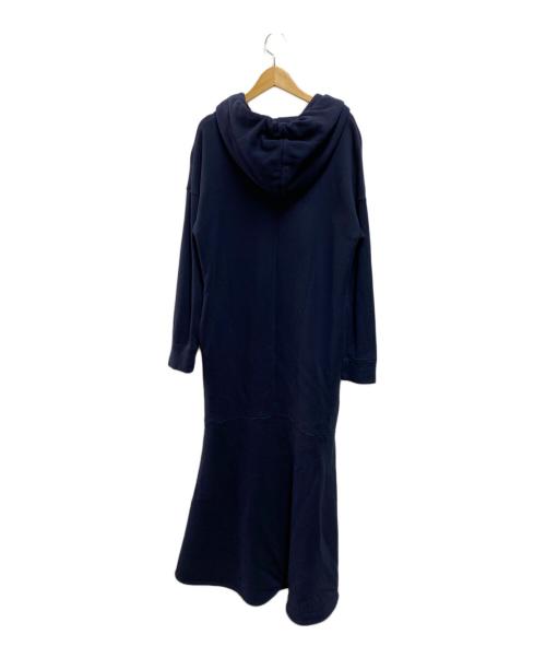 UN3D.（アンスリード）UN3D. (アンスリード) フード付きマーメイドワンピース ネイビー サイズ:Ｍの古着・服飾アイテム