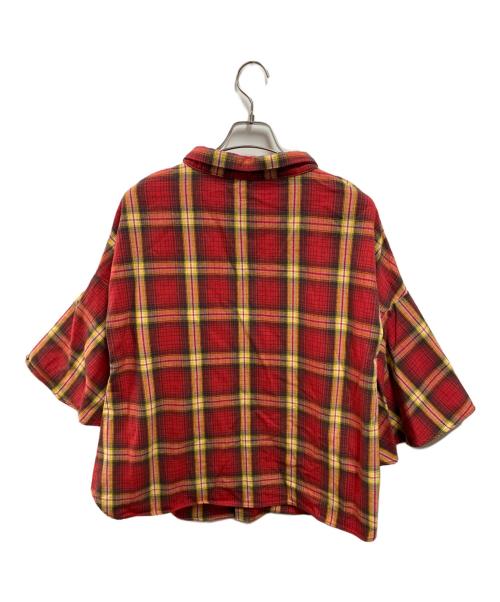 KAPITAL（キャピタル）KAPITAL (キャピタル) フレアスリーブチェックシャツ レッドの古着・服飾アイテム