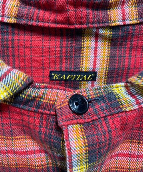 KAPITAL（キャピタル）KAPITAL (キャピタル) フレアスリーブチェックシャツ レッドの古着・服飾アイテム