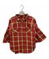 KAPITAL（キャピタル）の古着「フレアスリーブチェックシャツ」｜レッド