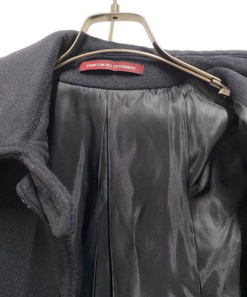 Comptoir des Cotonniers（コントワー・デ・コトニエ）Comptoir des Cotonniers (コントワー・デ・コトニエ) ウールカシミヤローデンコート ブラック サイズ:Ｓの古着・服飾アイテム
