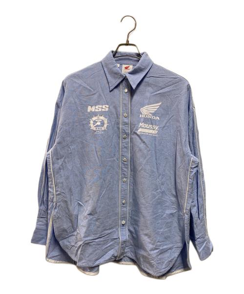 moussy（マウジー）moussy (マウジー) HONDA (ホンダ) TEAM シャツ ブルー サイズ:FREEの古着・服飾アイテム