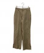 Couture d'adamクチュールドアダム）の古着「スリットテーパードパンツ」｜ベージュ