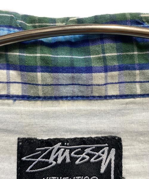 stussy（ステューシー）stussy (ステューシー) 00sチェックシャツ ブルー サイズ:Ⅼの古着・服飾アイテム