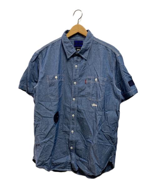 stussy（ステューシー）stussy (ステューシー) LEVI'S (リーバイス) シャンブレーシャツ インディゴ サイズ:XLの古着・服飾アイテム