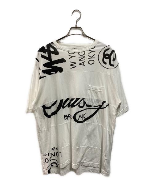 stussy（ステューシー）stussy (ステューシー) 00's 再構築ツアーTEE ホワイト サイズ:Ⅼの古着・服飾アイテム