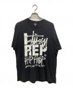 stussyステューシー）の古着「プリントTシャツ」｜ブラック
