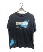 stussyステューシー）の古着「プリントTシャツ」｜ブラック