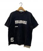stussy×SAW.RECORDINGSステューシー×）の古着「00sプリントTシャツ」｜ブラック