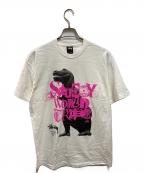 stussyステューシー）の古着「プリントTシャツ」｜ホワイト