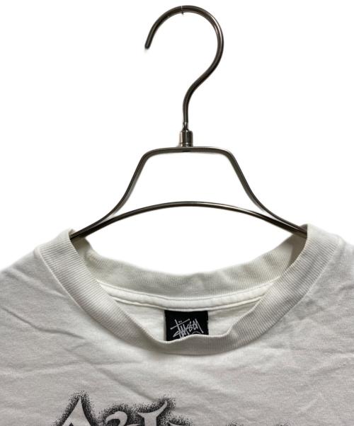 stussy（ステューシー）stussy (ステューシー) Mr.Cartoon World Tour Tee ホワイト サイズ:Ⅼの古着・服飾アイテム