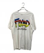 stussyステューシー）の古着「FIXED GEAR BIKER TEE」｜ホワイト