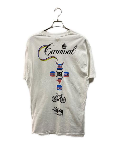 stussy（ステューシー）stussy (ステューシー) FIXED GEAR BIKER TEE ホワイト サイズ:Ⅼの古着・服飾アイテム