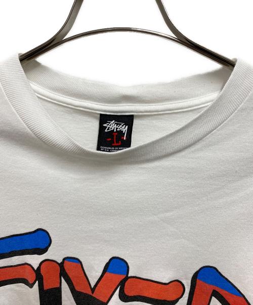 stussy（ステューシー）stussy (ステューシー) FIXED GEAR BIKER TEE ホワイト サイズ:Ⅼの古着・服飾アイテム