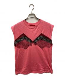 Maison Margiela（メゾンマルジェラ）の古着「レースデザインカットソー」｜ピンク