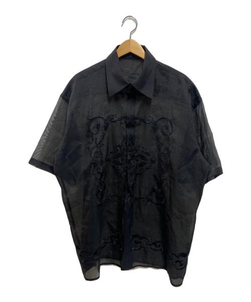 HARE（ハレ）HARE (ハレ) シアーフロントシシュウシャツ ブラック サイズ:freeの古着・服飾アイテム