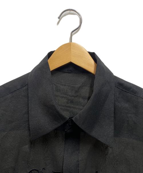 HARE（ハレ）HARE (ハレ) シアーフロントシシュウシャツ ブラック サイズ:freeの古着・服飾アイテム