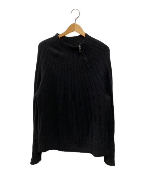 HERMES（エルメス）HERMES (エルメス) カシミヤハイネックハーフジップニット ブラック サイズ:サイズ詳細参照の古着・服飾アイテム