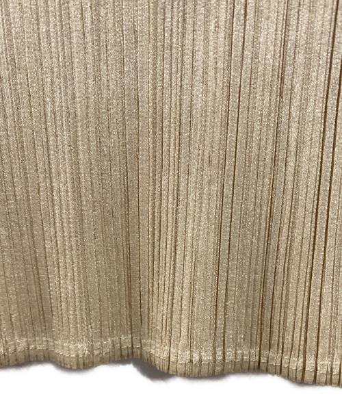 PLEATS PLEASE（プリーツプリーズ）PLEATS PLEASE (プリーツプリーズ) ノースリーブプリーツブラウス ベージュ サイズ:3の古着・服飾アイテム