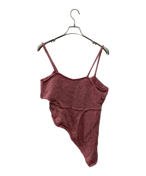 pillings（ピリングス）pillings (ピリングス) Ron Herman (ロンハーマン) ウールニットアシンメオtリーキャミソール ピンク サイズ:FREEの古着・服飾アイテム