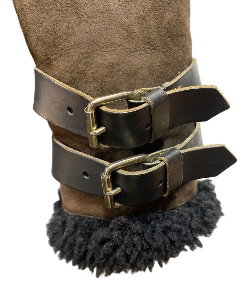 Acne studios（アクネ ストゥディオス）Acne studios (アクネ ストゥディオス) ムートンライダースジャケット ブラウン サイズ:34の古着・服飾アイテム