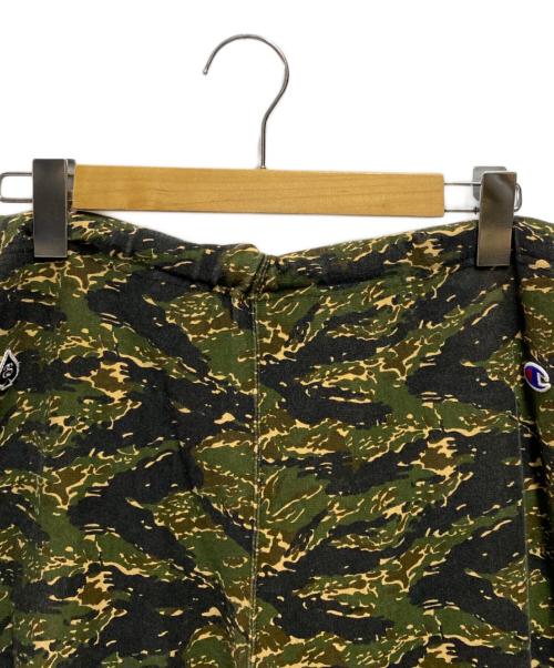 stussy（ステューシー）stussy (ステューシー) Champion (チャンピオン) スウェットハーフパンツ グリーン サイズ:XLの古着・服飾アイテム