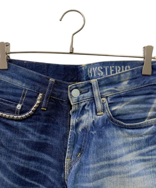 Hysteric Glamour（ヒステリックグラマー）Hysteric Glamour (ヒステリックグラマー) HRLRスタッズデニムパンツ インディゴ サイズ:W28 L32の古着・服飾アイテム