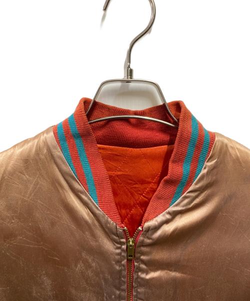 HAPPY LEGS（ハッピーレッグス）HAPPY LEGS (ハッピーレッグス) 70's 別珍 サテン リバーシブル スカジャン レッド サイズ:Ⅼの古着・服飾アイテム