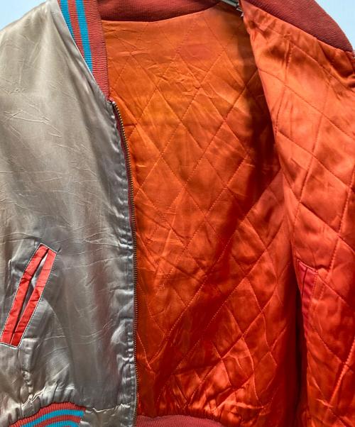 HAPPY LEGS（ハッピーレッグス）HAPPY LEGS (ハッピーレッグス) 70's 別珍 サテン リバーシブル スカジャン レッド サイズ:Ⅼの古着・服飾アイテム