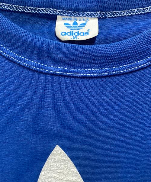 adidas（アディダス）adidas (アディダス) ヴィンテージ両面トレフォイルTシャツ ブルー サイズ:Ｍの古着・服飾アイテム