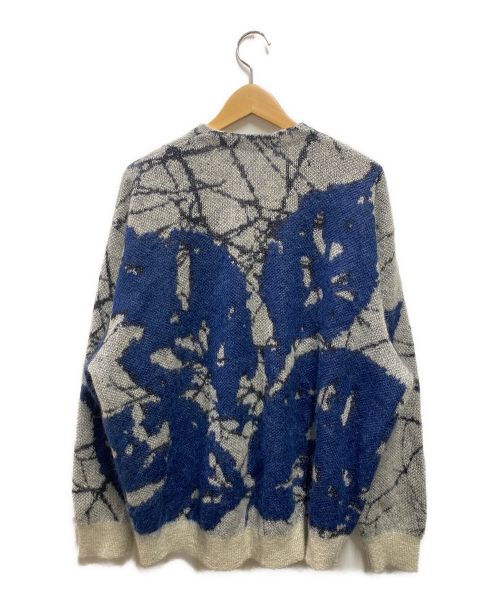 LAD MUSICIAN（ラッドミュージシャン）LAD MUSICIAN (ラッドミュージシャン) MOHAIR W JACQUARD LEAF KNIT CARDIGAN グレー サイズ:44の古着・服飾アイテム