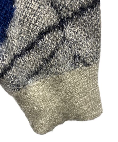 LAD MUSICIAN（ラッドミュージシャン）LAD MUSICIAN (ラッドミュージシャン) MOHAIR W JACQUARD LEAF KNIT CARDIGAN グレー サイズ:44の古着・服飾アイテム