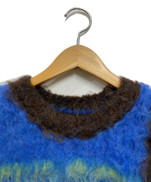 MAISON SPECIAL（メゾンスペシャル）MAISON SPECIAL (メゾンスペシャル) マルチボーダーコンパクトニット ブルー サイズ:FREE 未使用品の古着・服飾アイテム