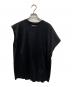 Ujoh（ウジョー）の古着「アシンメトリーノースリーブTシャツ」｜ブラック
