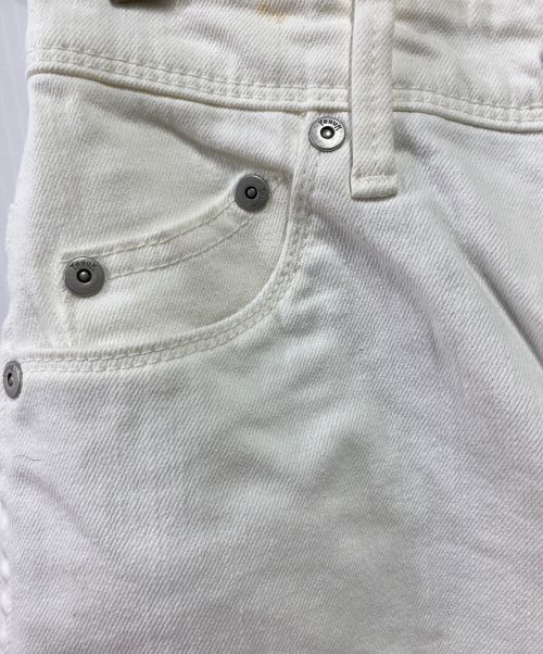 YANUK（ヤヌーク）YANUK (ヤヌーク) WIDE STRAIGHT PANTS ホワイト サイズ:22の古着・服飾アイテム