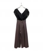 LAGUNA MOONラグナムーン）の古着「オパールカシュクールパンツドレス」｜ブラウン