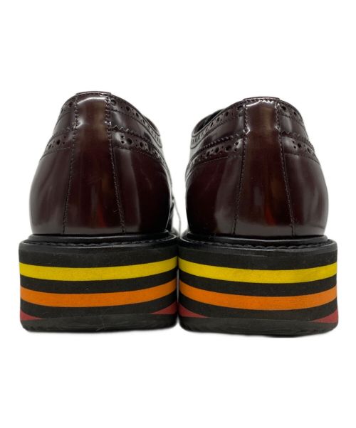 PRADA（プラダ）PRADA (プラダ) ウィングチップシューズ ブラウン サイズ:6 1/2の古着・服飾アイテム