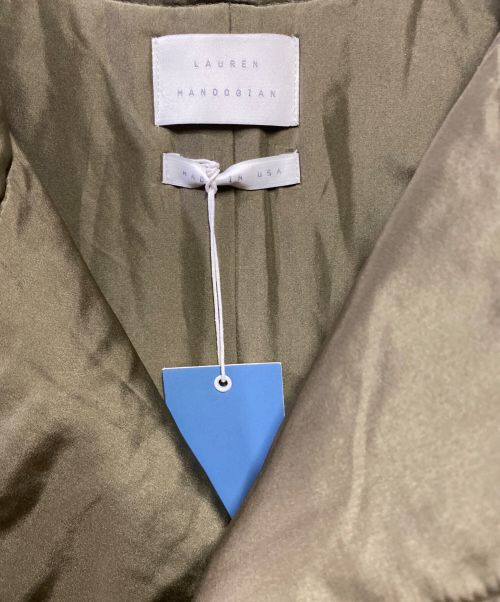 Lauren Manoogian（ローレン マヌージアン）Lauren Manoogian (ローレン マヌージアン) ベルテッドキルティングロングコート オリーブ サイズ:Sの古着・服飾アイテム