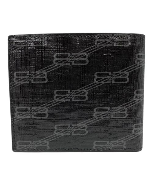 BALENCIAGA（バレンシアガ）BALENCIAGA (バレンシアガ) BBモノグラム二つ折り財布 ブラックの古着・服飾アイテム